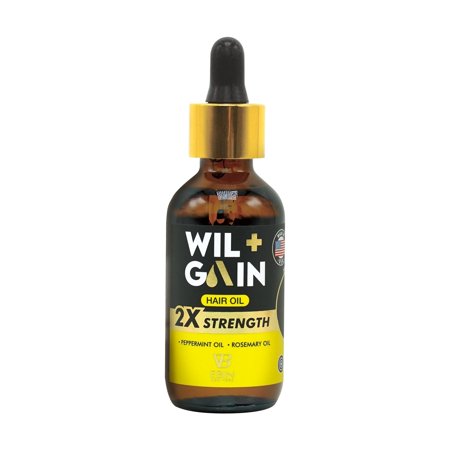 Wil+Gain 2X Strength Hair Oil – Peppermint & Rosemary Oil (1 oz)