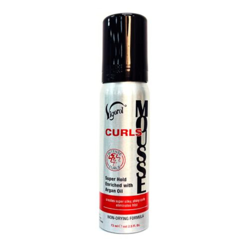 Vigorol Curls Mousse with Argan Oil – Super Hold, 2.5 oz