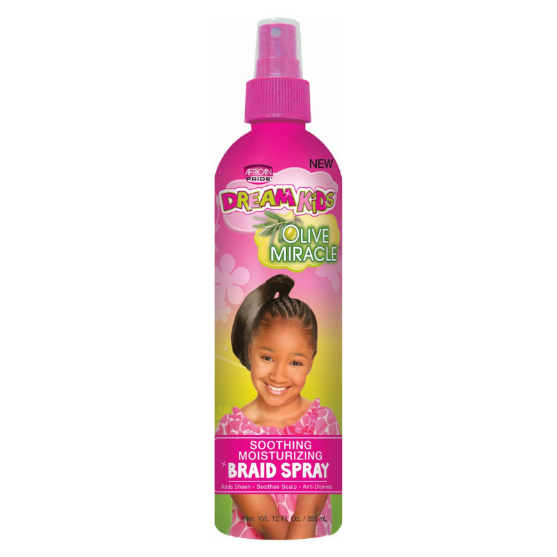 African Pride Dream Kids Olive Miracle Braid Spray – 12 oz
