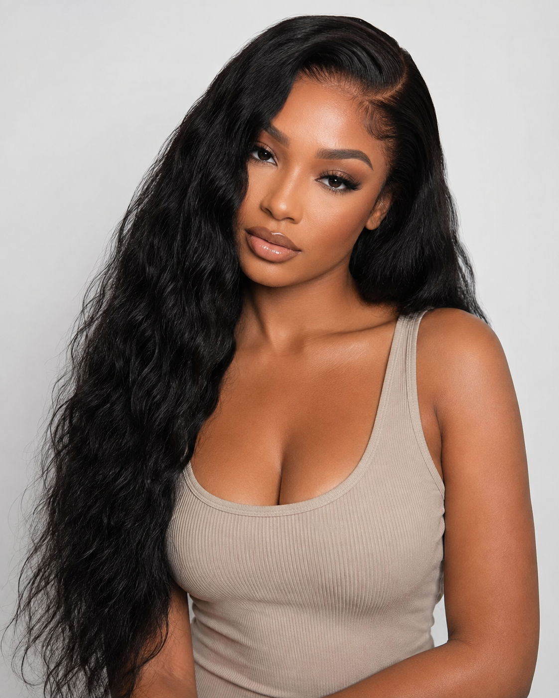 Pink Lemon 13x6 Full Wig with Bleached Knots Human Hair Wig Wet N Wavy Maui_NATURAL