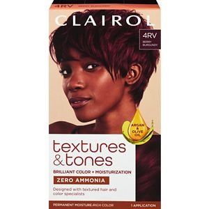 Clairol Textures & Tones Permanent Hair Color – 4RV Ruby Red, Ammonia-Free - ANNS BEAUTY SUPPLY