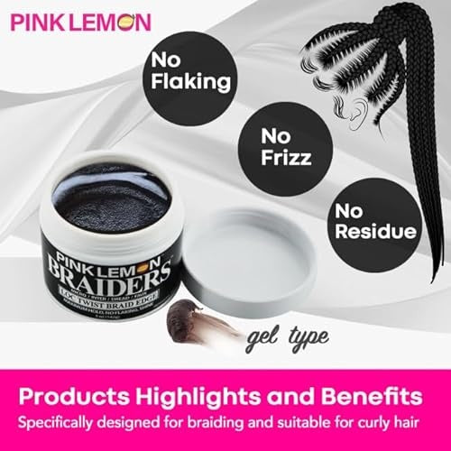Pink Lemon Braiders Loc Twist Braid Edge – 5 oz - ANNS BEAUTY SUPPLY