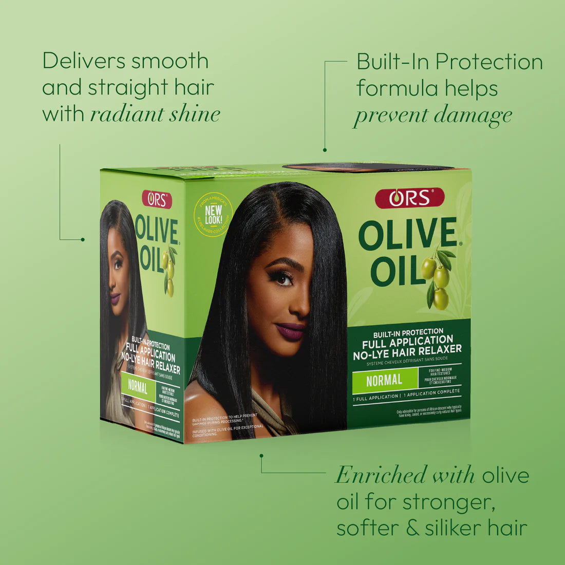 ORS Olive Oil Built-In Protection Full Application No-Lye Hair Relaxer (Normal)