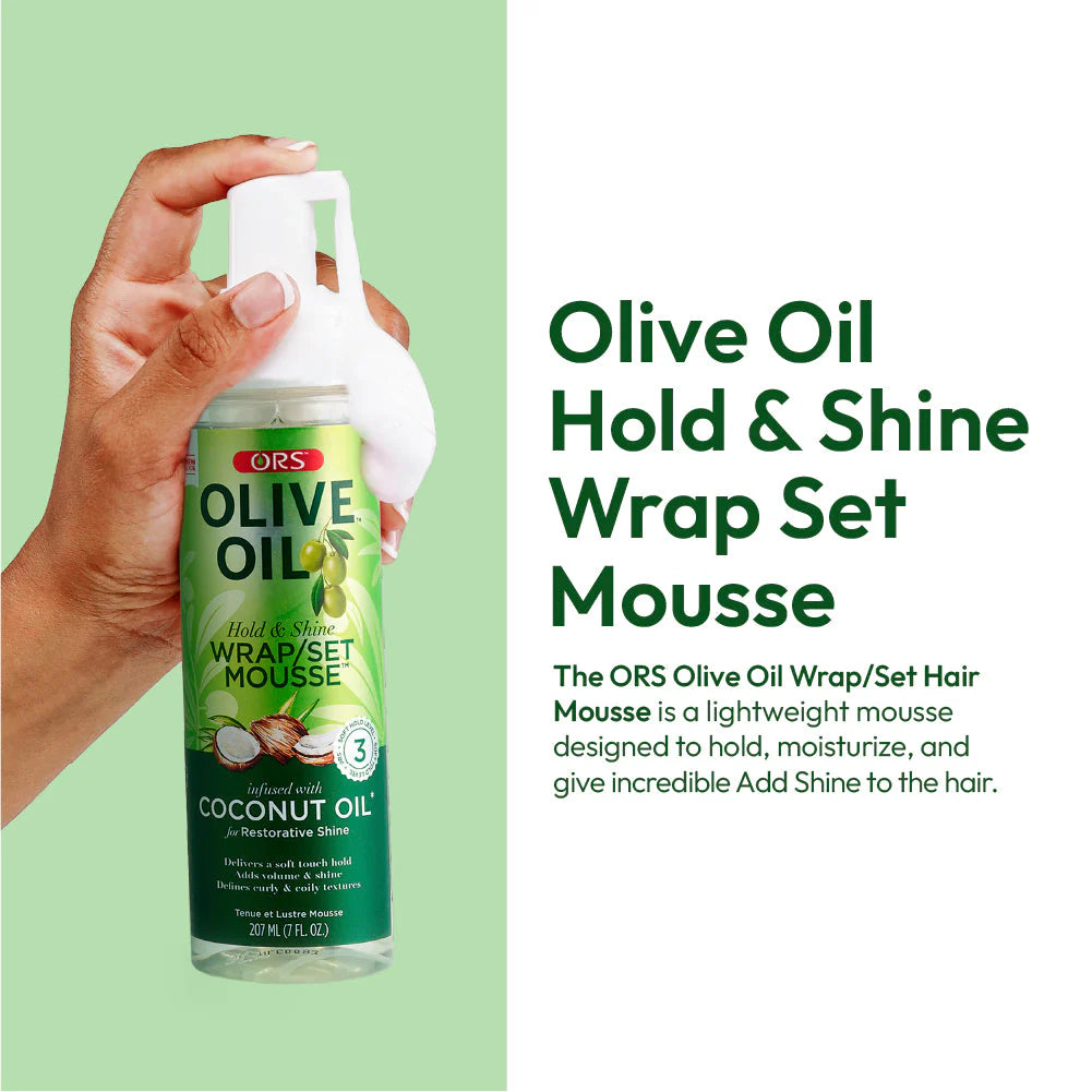 ORS Olive Oil Hold & Shine Wrap/Set Mousse 207 ml (7 FL. OZ.)