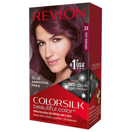 Revlon Colorsilk Beautiful Color – 34 Deep Burgundy – Ammonia-Free - ANNS BEAUTY SUPPLY