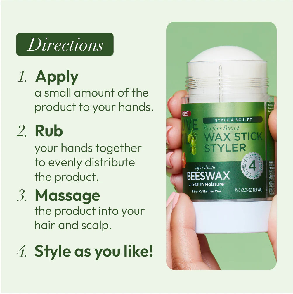 ORS Olive Oil Style & Sculpt Wax Stic Styler 2.6 OZ. / 75 g - ANNS BEAUTY SUPPLY