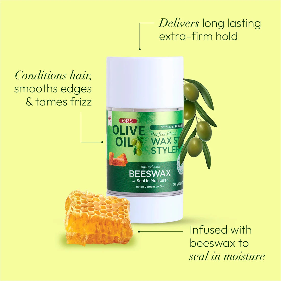 ORS Olive Oil Style & Sculpt Wax Stic Styler 2.6 OZ. / 75 g - ANNS BEAUTY SUPPLY