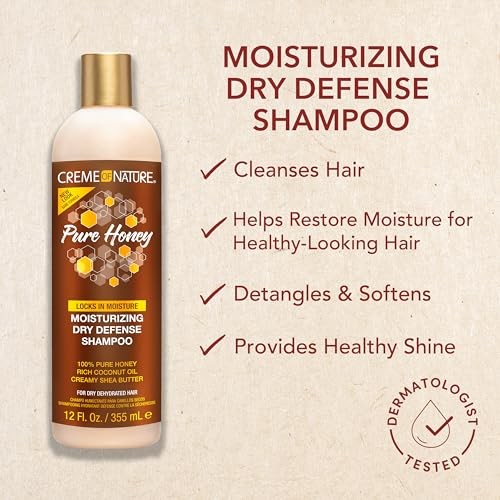 Creme of Nature Pure Honey Moisturizing Dry Defense Shampoo – 15.2 Oz - ANNS BEAUTY SUPPLY