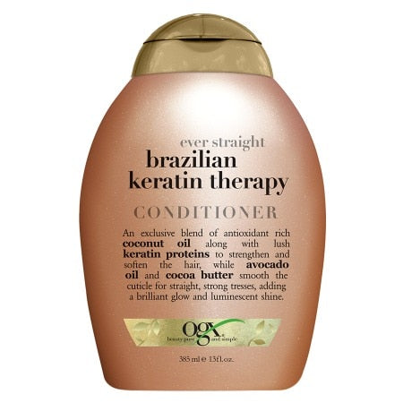 OGX Ever Straight Brazilian Keratin Therapy Conditioner 13 Oz - ANNS BEAUTY SUPPLY