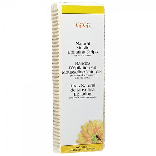 GiGi Natural Muslin Epilating Strips 100 Count 448054 - ANNS BEAUTY SUPPLY