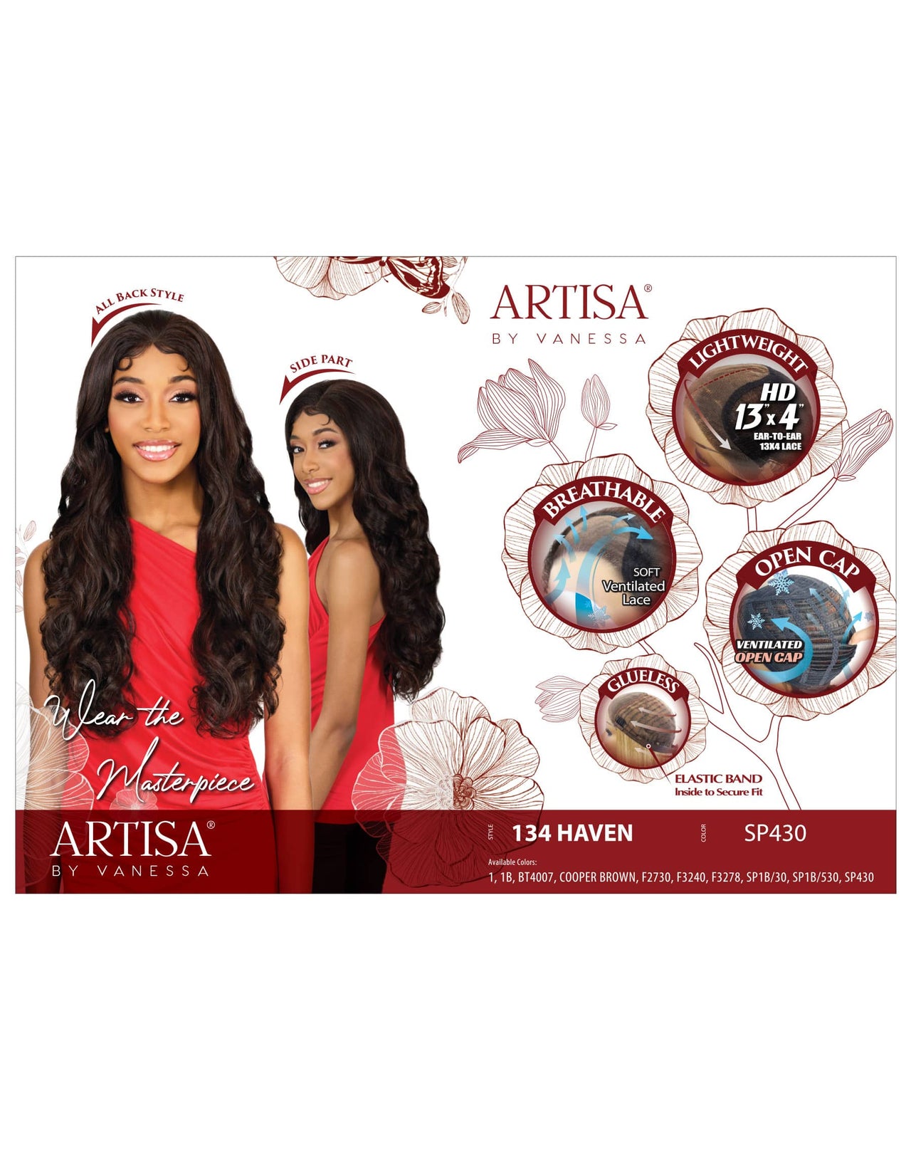 Artisa by Vanessa Glueless 13x4 HD Lace Front Wig - 134 HAVEN