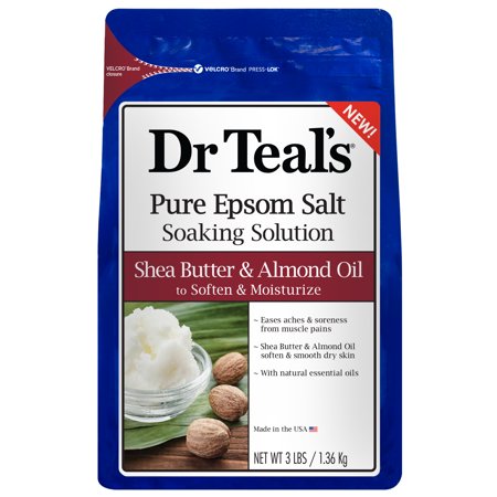 Dr Teals Pure Epsom Salt Soaking Solution Shea Butter and Almond Oil 3 lb - ANNS BEAUTY SUPPLY