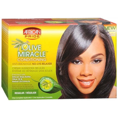 African Pride Olive Miracle Conditioning No-Lye Relaxer - Regular - ANNS BEAUTY SUPPLY