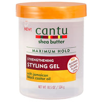 Cantu Shea Butter Strengthening Styling Gel with Jamaican Black Castor Oil – 18.5 oz - ANNS BEAUTY SUPPLY