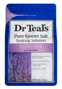 Dr Teals Pure Epsom Salt Soaking Solution Soothe and Sleep with Lavender 3 lb - ANNS BEAUTY SUPPLY