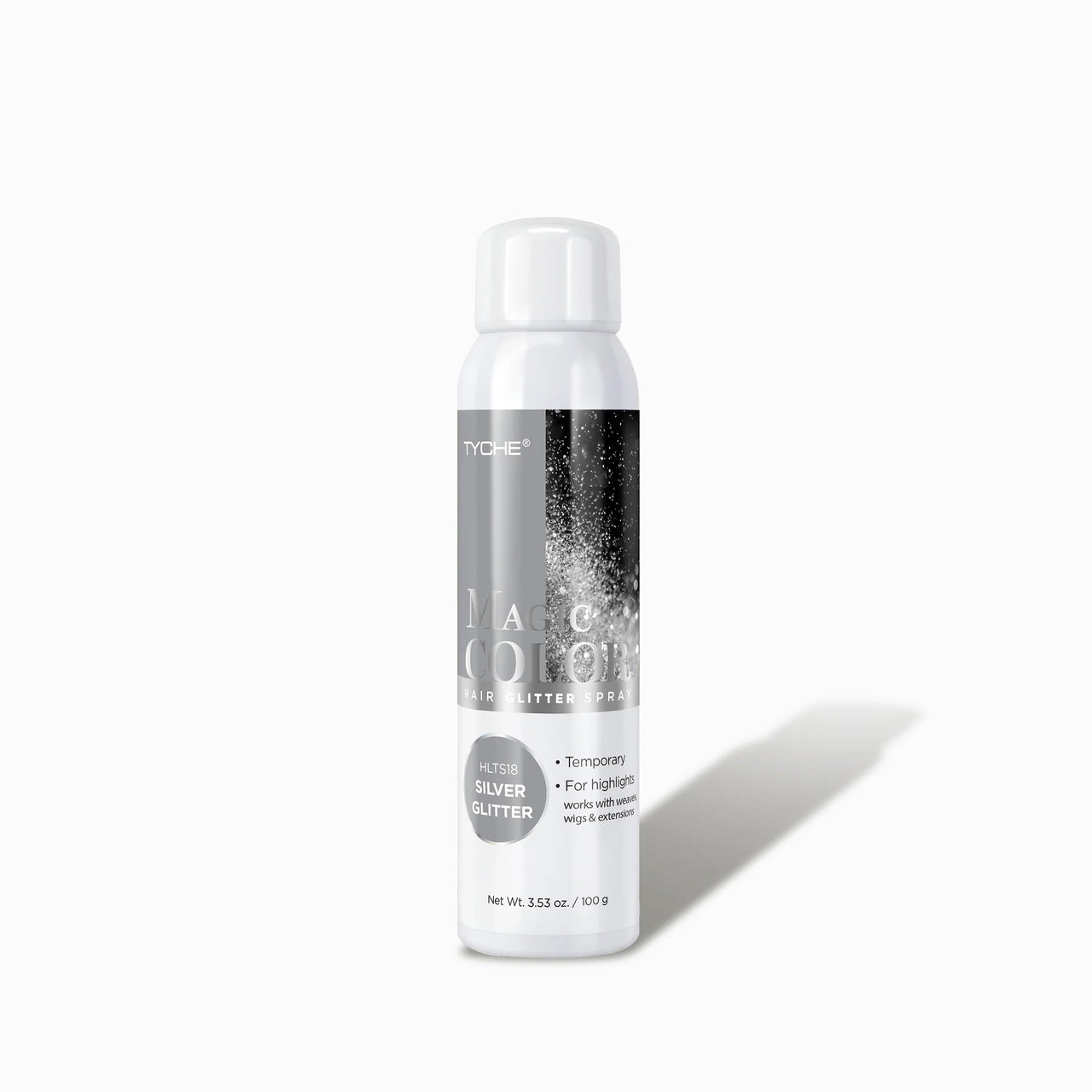 Tyche Magic Color Hair Glitter Spray – HLTS18 Silver Glitter – Temporary Shine Boost – 3.53 oz - ANNS BEAUTY SUPPLY