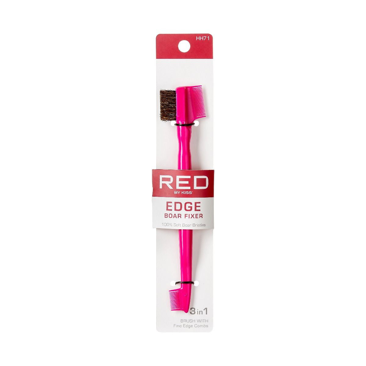 RED by Kiss Edge Boar Fixer 3in1 Brush & Comb (HH71)