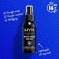 NYX Professional Makeup Matte Finish Setting Spray 2.03 fl. oz. / 60 mL - ANNS BEAUTY SUPPLY