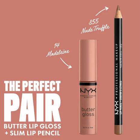 NYX Professional Makeup Butter Gloss - Madeleine - 0.27 fl. oz. / 8 mL - ANNS BEAUTY SUPPLY