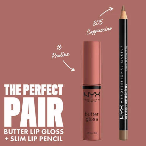NYX Professional Makeup Butter Gloss - Praline -  0.27 fl. oz. / 8 mL - ANNS BEAUTY SUPPLY