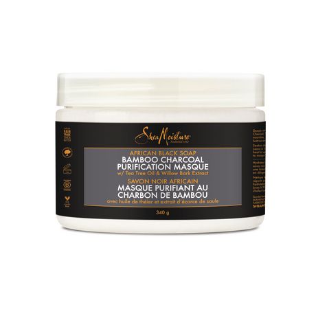 SheaMoisture African Black Soap Bamboo Charcoal Purification Masque 12oz - ANNS BEAUTY SUPPLY