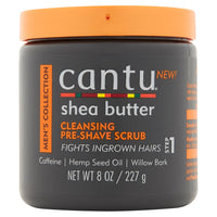 Cantu Shea Butter Cleansing Pre Shave Scrub Mens Collection 8 oz - ANNS BEAUTY SUPPLY