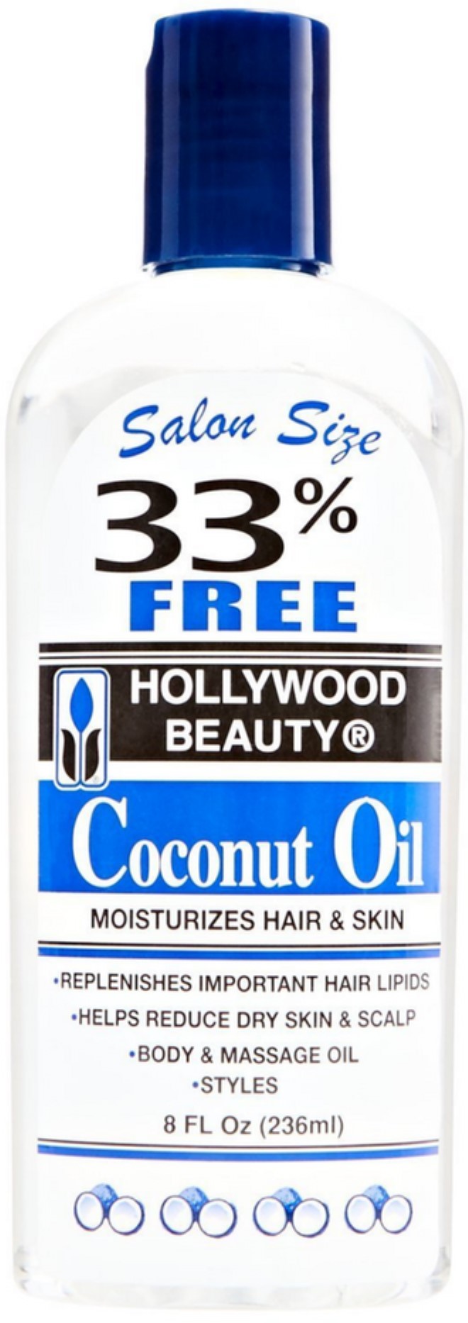 Hollywood Beauty Coconut Oil for Hair & Skin – 8 oz - ANNS BEAUTY SUPPLY