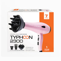 Tyche Typhoon 2300 Ceramic Ionic Hair Dryer - Pink