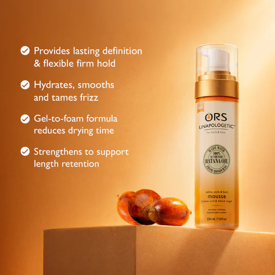 ORS Unapologetic Mousse For Curls & Coils 224 mL / 7.6 Fl. Oz.