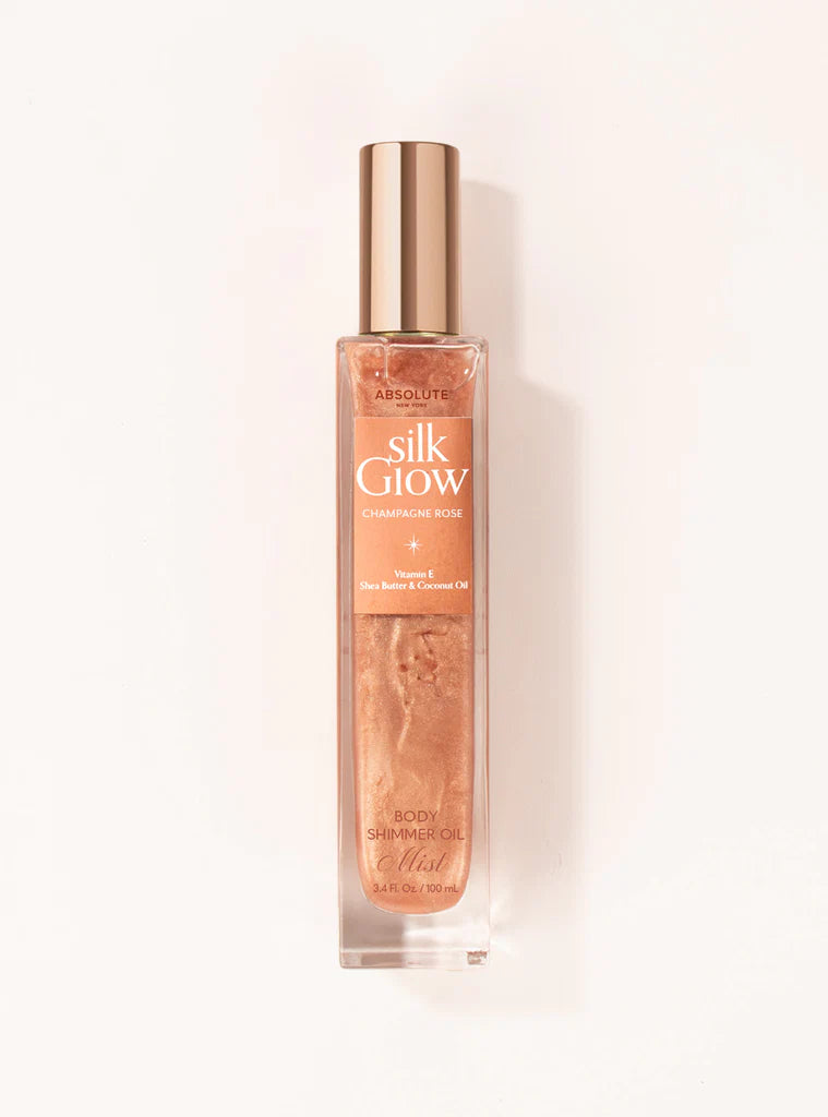 Absolute New York Silk Glow Body Shimmer Oil Mist Champagne Rose 3.4 oz SBGS11 - ANNS BEAUTY SUPPLY
