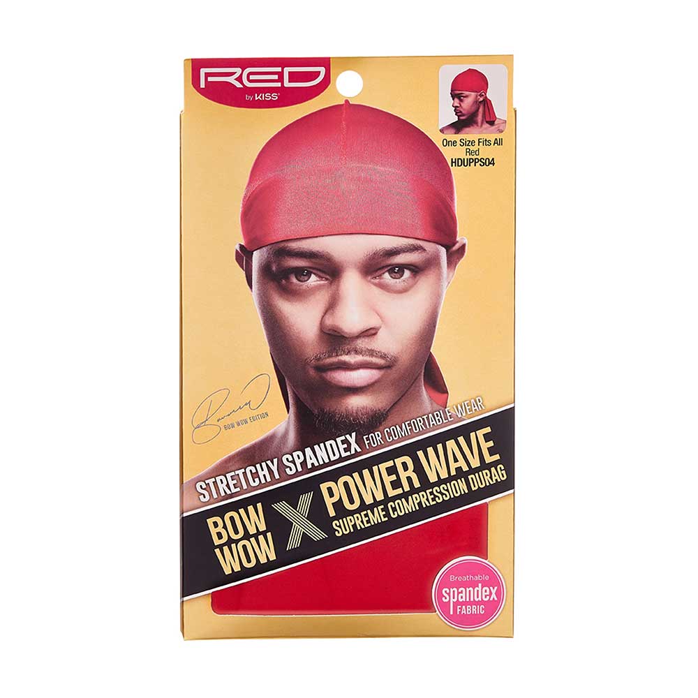 Red by Kiss Power Wave Silky Spandex Durag – Red HDUPPS04 - ANNS BEAUTY SUPPLY