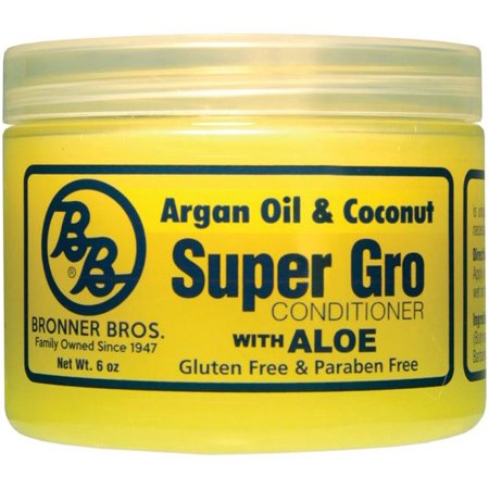 Bronner Bros Argan Oil & Coconut Super Gro Conditioner with Aloe – 6 oz - ANNS BEAUTY SUPPLY