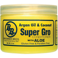 Bronner Bros Argan Oil & Coconut Super Gro Conditioner with Aloe – 6 oz - ANNS BEAUTY SUPPLY