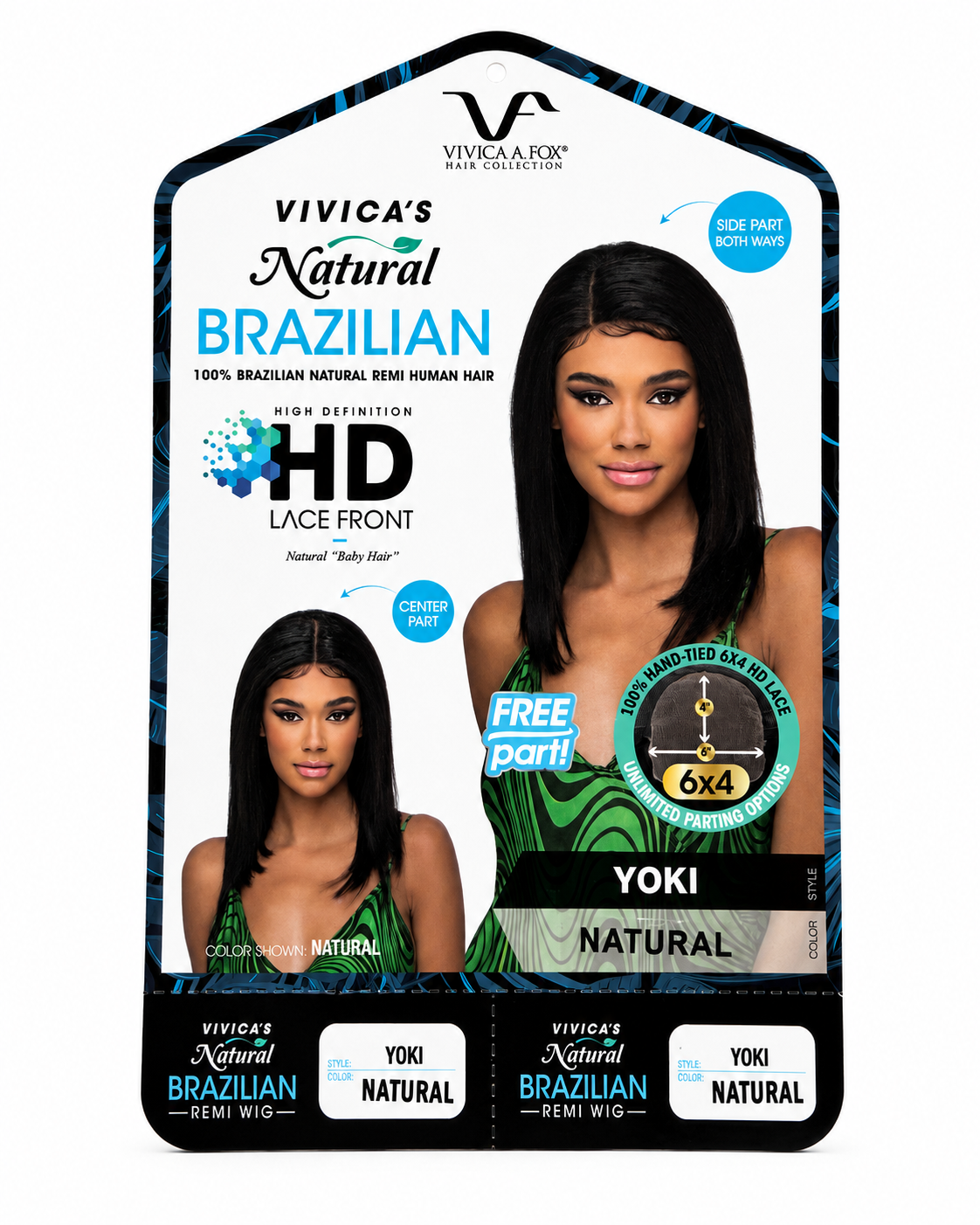 Vivica A. Fox Yoki Natural Brazilian Remi Human Hair 6x4 HD Lace Front Wig Yoki_Natural