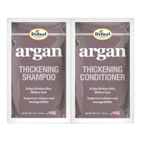 Difeel Argan Thickening Shampoo & Conditioner Duo Travel Packets (1 oz Each) - ANNS BEAUTY SUPPLY