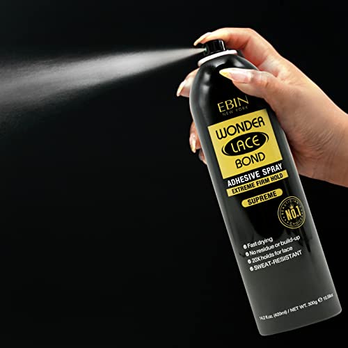 EBIN New York Wonder Lace Bond Adhesive Spray – Supreme Hold, 6.08 oz - ANNS BEAUTY SUPPLY