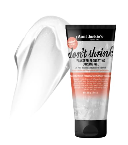 Aunt Jackie's Curls & Coils Don't Shrink Flaxseed Elongating Curling Gel (Net Wt. 85g / 3 oz.)