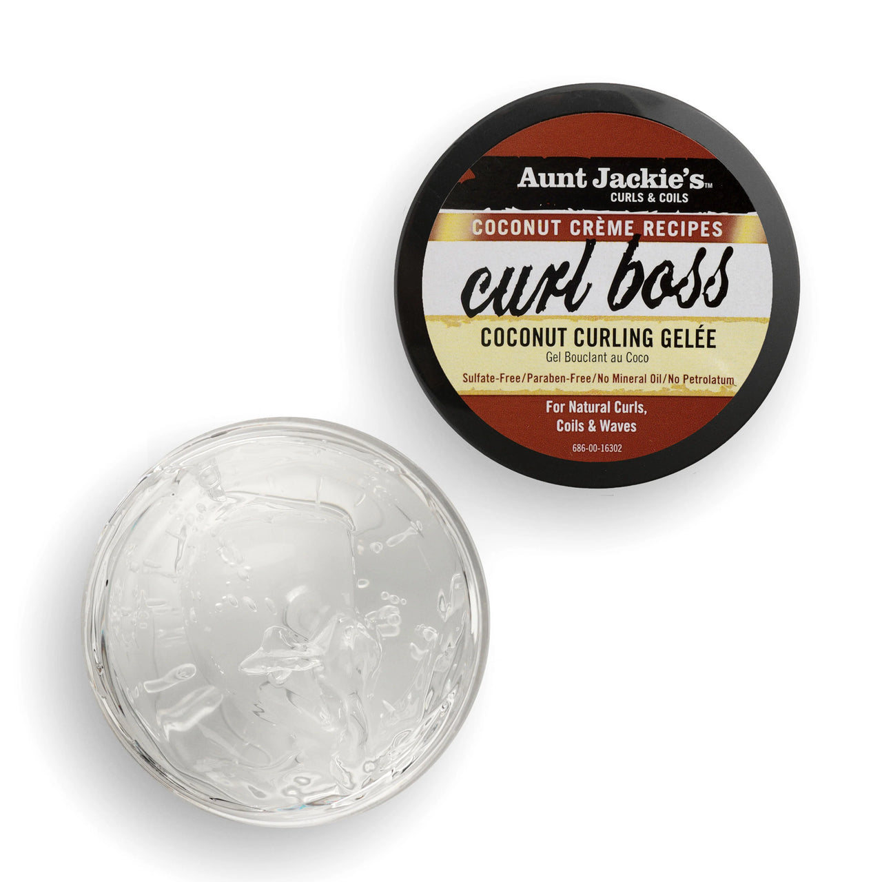 Aunt Jackie's Curls & Coils Coconut Crème Recipes Curl Boss Coconut Curling Gelée Net Wt. 426 g. (15 oz.)