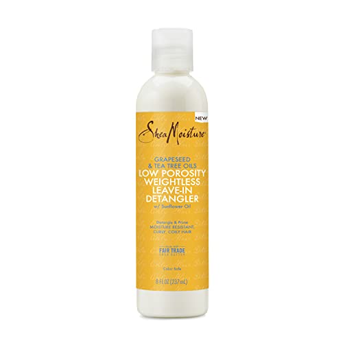 SheaMoisture Grapeseed & Tea Tree Oils Low Porosity Weightless Leave-In Detangler – 8 oz - ANNS BEAUTY SUPPLY