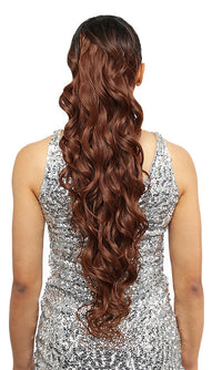 Amy Aviance Rose Mallow Drawstring Ponytail Ivy