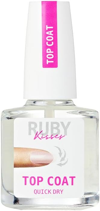 Ruby Kisses Quick Dry Top Coat Clear Nail Polish (0.5 fl oz / 15 ml)  RTR01