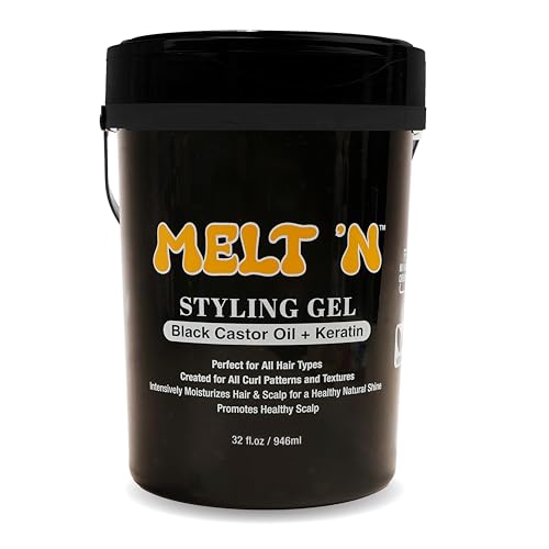 Melt ‘N Styling Gel with Black Castor Oil & Keratin – 32 oz - ANNS BEAUTY SUPPLY