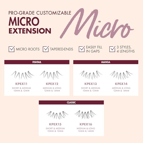 i-ENVY Pro-Grade Customizable Micro Extension – 10mm & 12mm Fishtail Micro Roots KPEX11 - ANNS BEAUTY SUPPLY