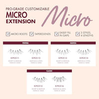i-ENVY Pro-Grade Customizable Micro Extension – 10mm & 12mm Fishtail Micro Roots KPEX11 - ANNS BEAUTY SUPPLY