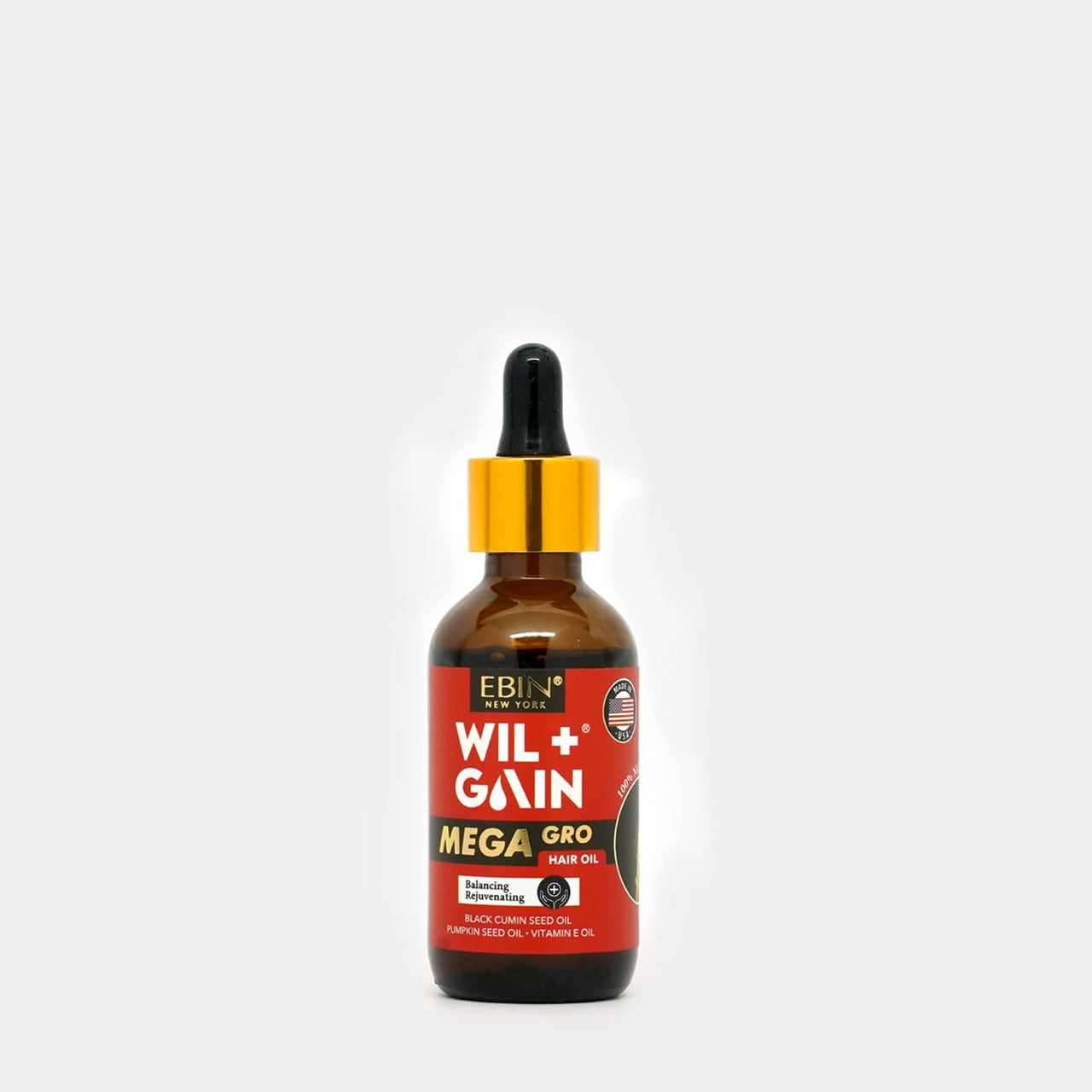 Ebin New York Wil + Gain Mega Gro Balancing Rejuvenating Hair Oil 2 oz - ANNS BEAUTY SUPPLY