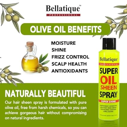 Bellatique Professional Super Oil Sheen Spray 5.2 oz - ANNS BEAUTY SUPPLY