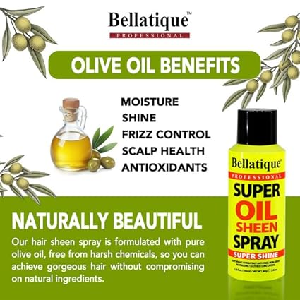 Bellatique Professional Super Oil Sheen Spray 2.8 oz - ANNS BEAUTY SUPPLY