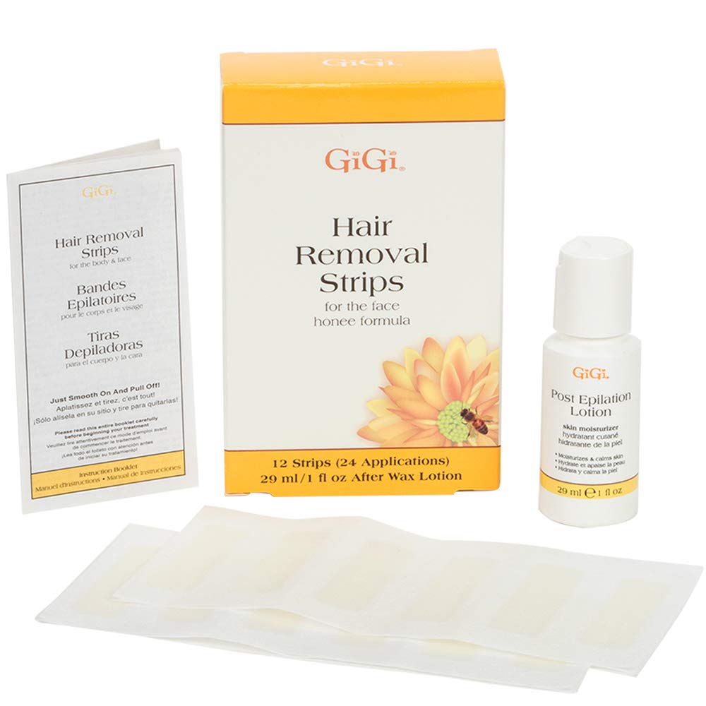GiGi Hair Removal Strips For Face Honey Formula 12 Strips - ANNS BEAUTY SUPPLY