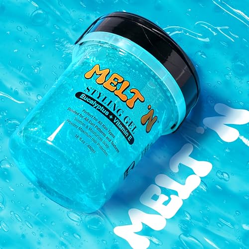 Melt 'N Styling Gel with Eucalyptus & Vitamin E – Maximum Hold & Scalp Moisture, 32 fl oz - ANNS BEAUTY SUPPLY