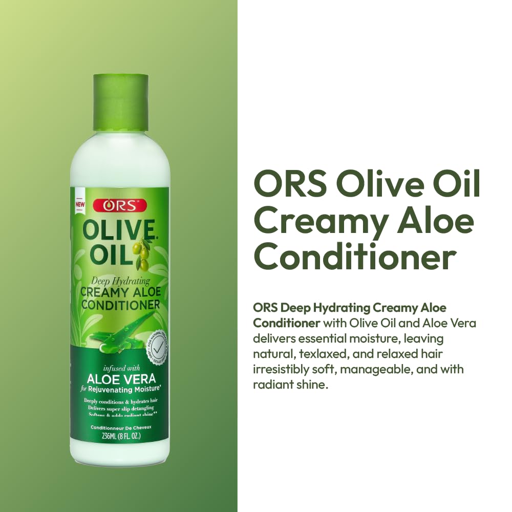 ORS Olive Oil Deep Hydrating Creamy Aloe Conditioner 8 fl. oz. / 236 mL - ANNS BEAUTY SUPPLY